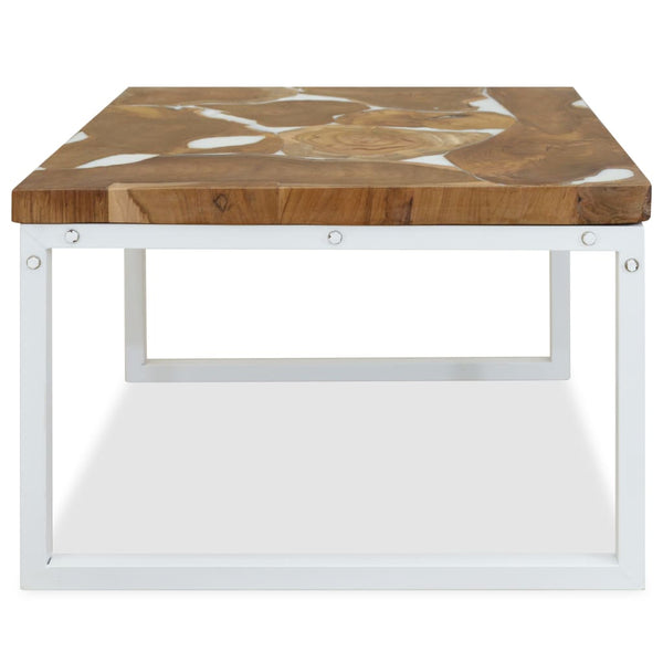 vidaXL Teak Resin Coffee Table 60x60x40 cm