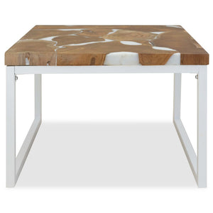 vidaXL Teak Resin Coffee Table 60x60x40 cm
