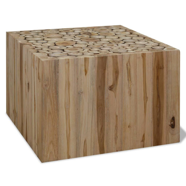 vidaXL Coffee Table Teak Wood 50x50x35 cm