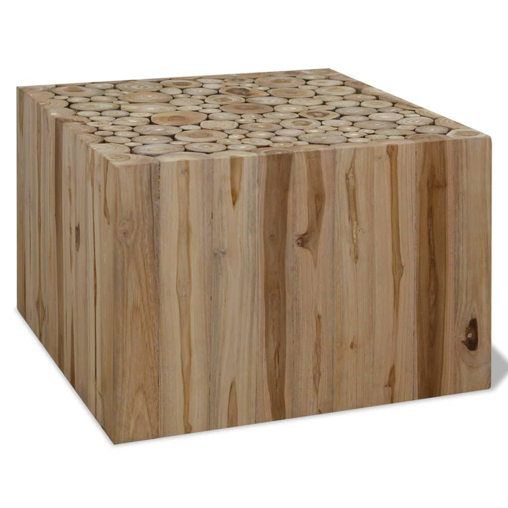 vidaXL Coffee Table Teak Wood 50x50x35 cm
