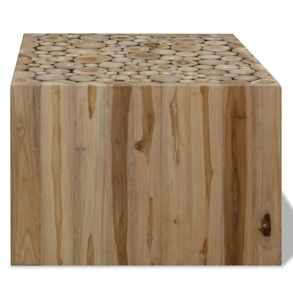vidaXL Coffee Table Teak Wood 50x50x35 cm