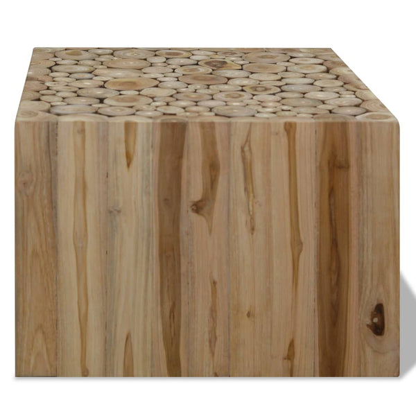 vidaXL Coffee Table Teak Wood 50x50x35 cm
