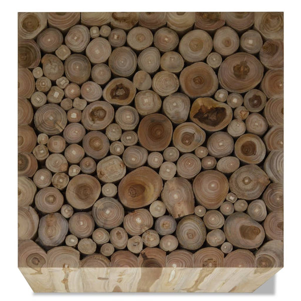 vidaXL Coffee Table Teak Wood 50x50x35 cm