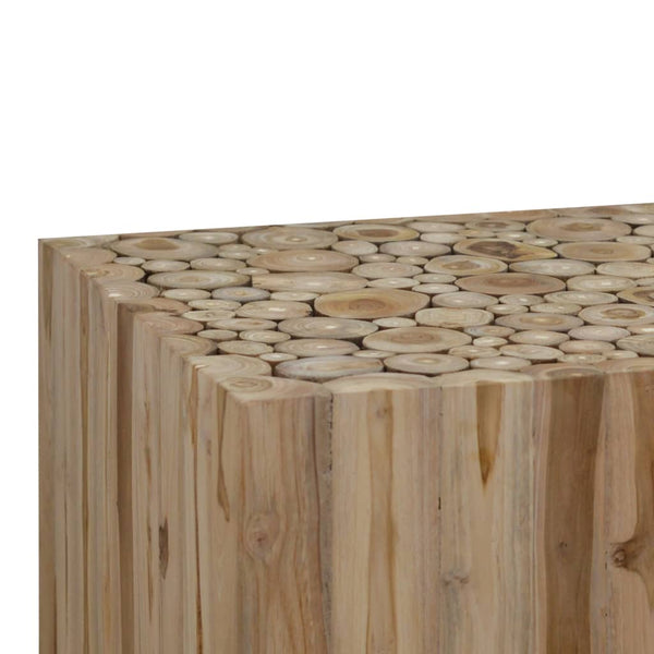 vidaXL Coffee Table Teak Wood 50x50x35 cm