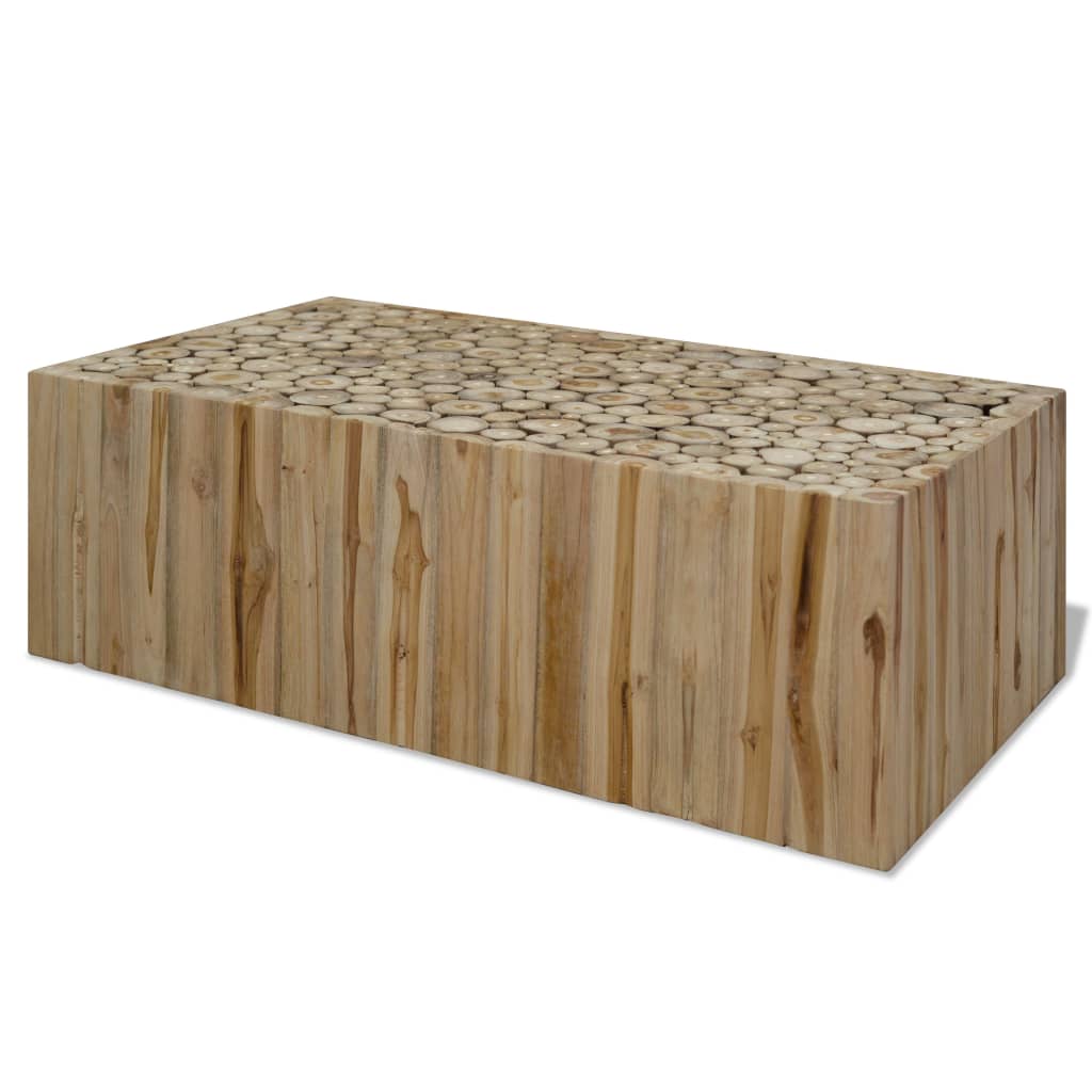 vidaXL Coffee Table Solid Teak Wood 90x50x30 cm