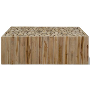vidaXL Coffee Table Solid Teak Wood 90x50x30 cm