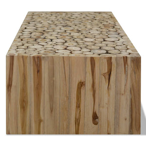 vidaXL Coffee Table Solid Teak Wood 90x50x30 cm