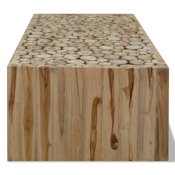 vidaXL Coffee Table Solid Teak Wood 90x50x30 cm