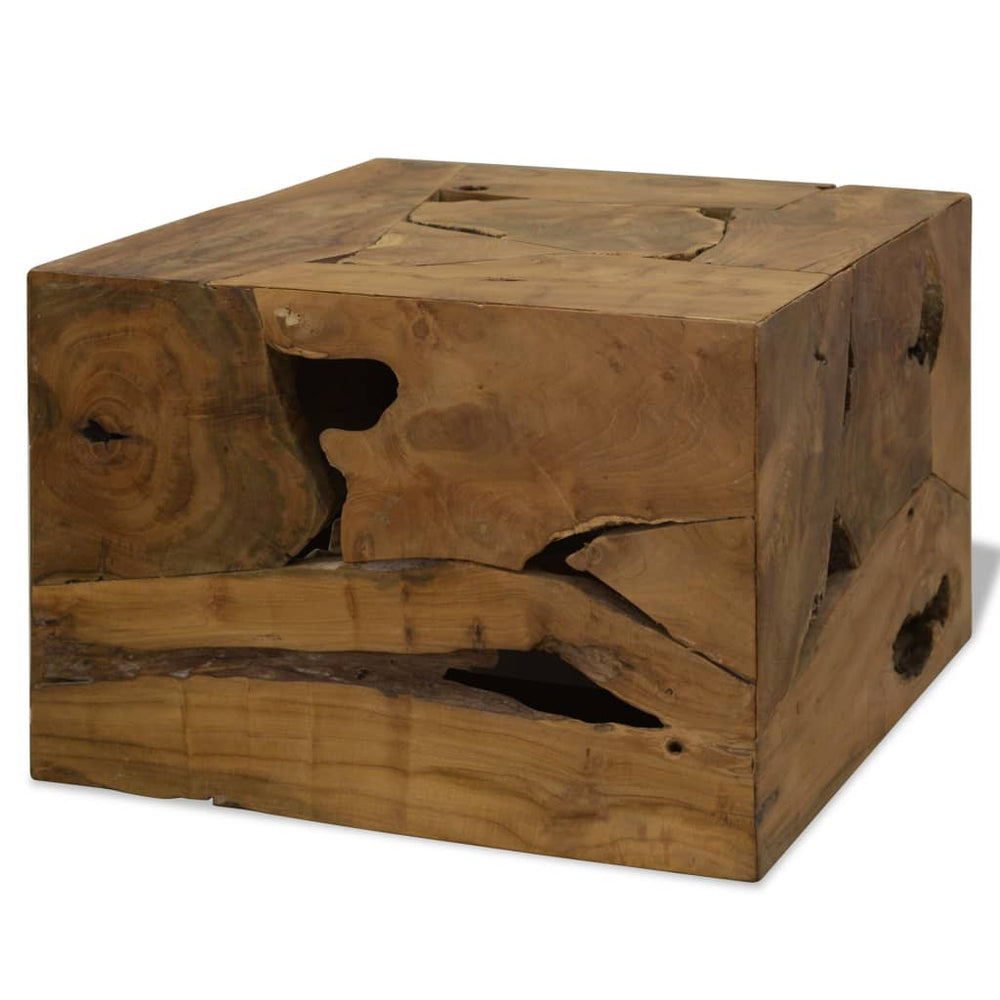 vidaXL Coffee Table 50x50x35 cm Teak Wood Brown