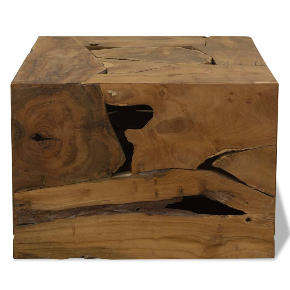 vidaXL Coffee Table 50x50x35 cm Teak Wood Brown