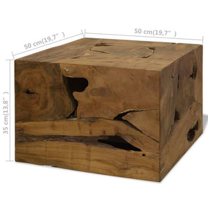 vidaXL Coffee Table 50x50x35 cm Teak Wood Brown