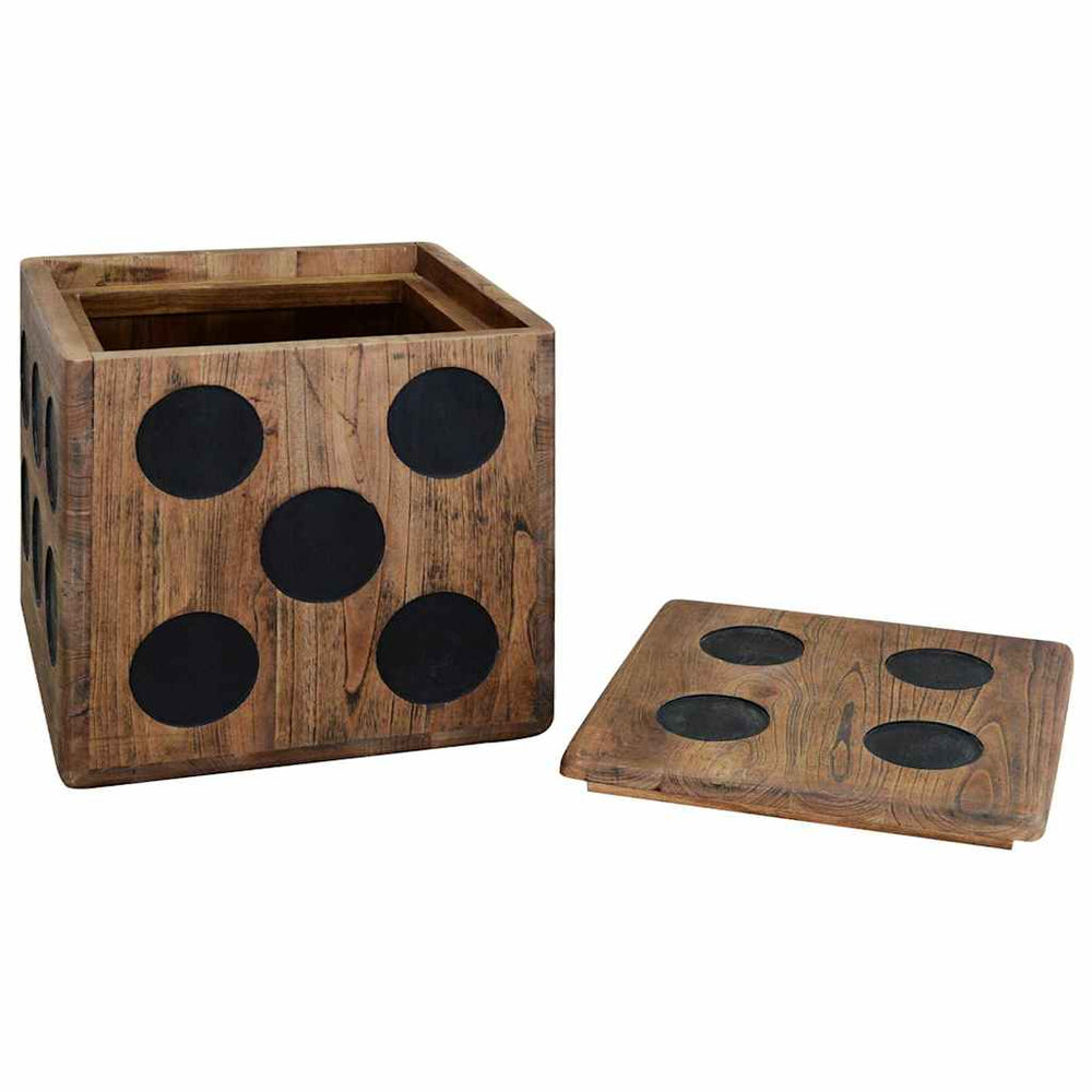 vidaXL Storage Box Mindi Wood 40 x 40 x 40 cm Cube Design