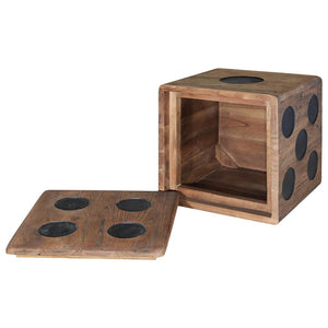 vidaXL Storage Box Mindi Wood 40 x 40 x 40 cm Cube Design
