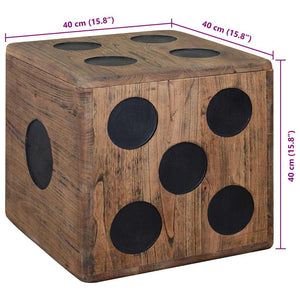 vidaXL Storage Box Mindi Wood 40 x 40 x 40 cm Cube Design