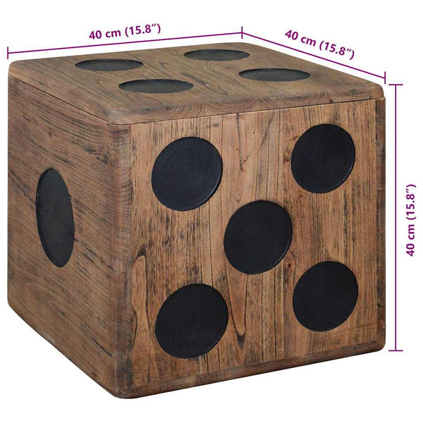 vidaXL Storage Box Mindi Wood 40 x 40 x 40 cm Cube Design