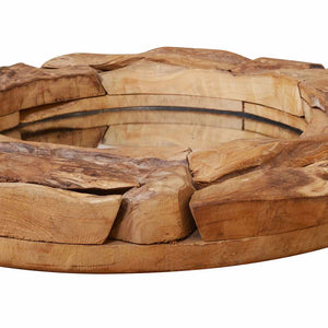 vidaXL Decorative Teak Mirror 80 cm Round