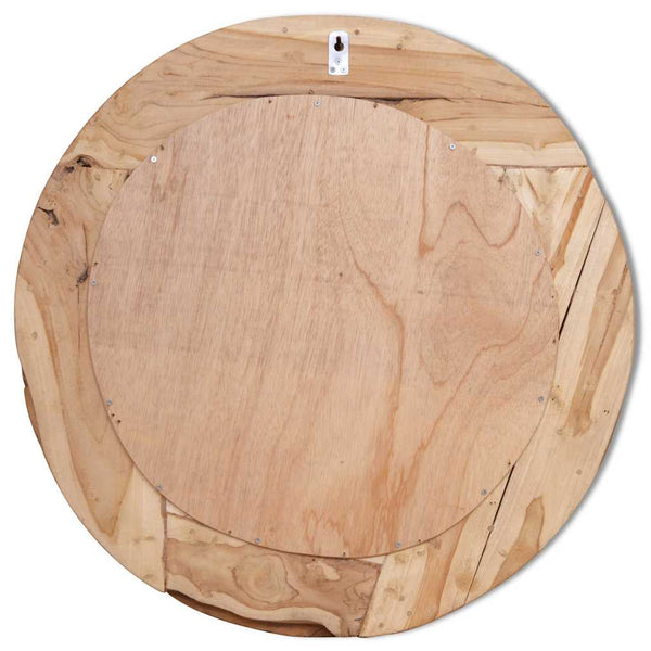 vidaXL Decorative Teak Mirror 80 cm Round