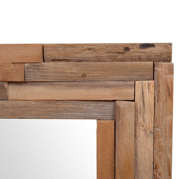 vidaXL Decorative Teak Mirror 60 x 60 cm Square