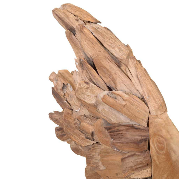 vidaXL Fish Sculpture Teak 40x12x57 cm