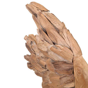 vidaXL Fish Sculpture Teak 40x12x57 cm