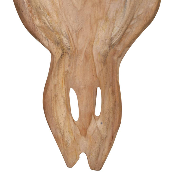 vidaXL Wall-Mounted Bull Head Sculpture Teak 69 x 6 x 60 cm
