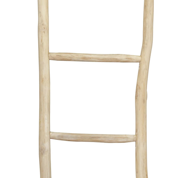 vidaXL 5-Tier Teak Ladder Towel Rack 45 x 150 cm