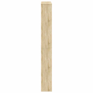 vidaXL Shoe Cabinet with 4 Compartments Mirror Oak 63×17×134 cm