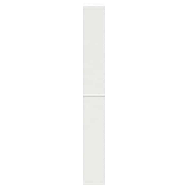 vidaXL Shoe Cabinet with 4 Compartments Mirror White 63x17x134 cm