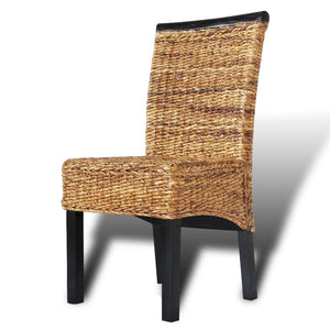 vidaXL Dining Chairs 4 pcs. Abaca and Solid Mango Wood