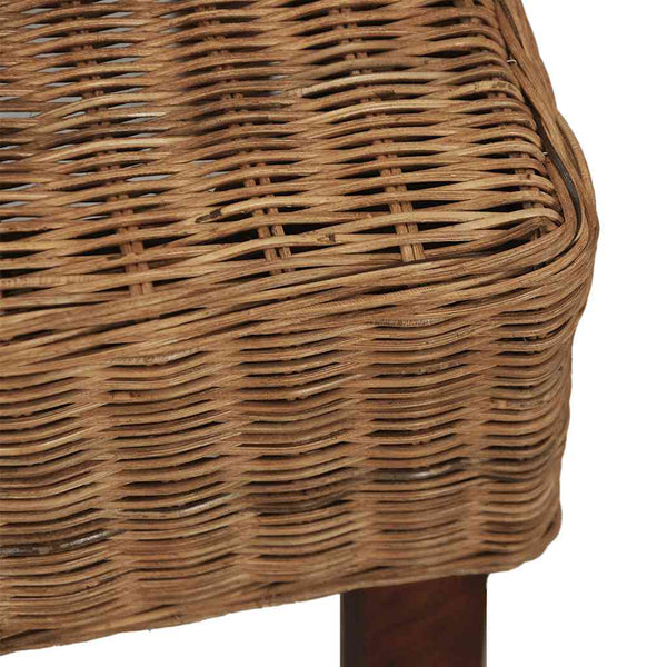 vidaXL Dining Chairs 6 pcs. Natural Rattan Brown
