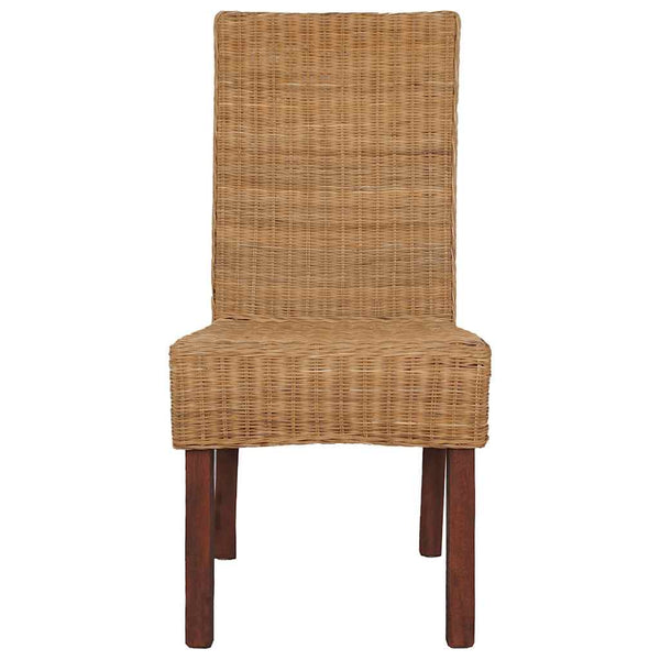 vidaXL Dining Chairs 6 pcs. Natural Rattan Brown