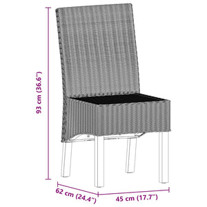vidaXL Dining Chairs 6 pcs. Natural Rattan Brown