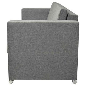 vidaXL Three-Piece Sofa Set Fabric Light Grey