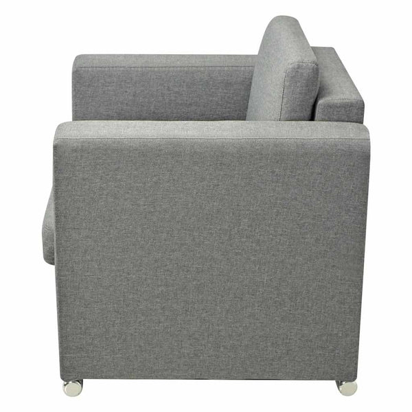 vidaXL Three-Piece Sofa Set Fabric Light Grey