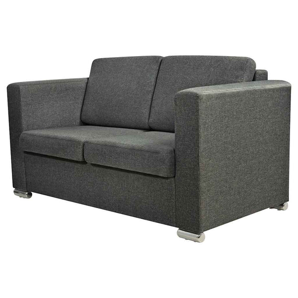 vidaXL Two-Seater Sofa Set Fabric Dark Grey