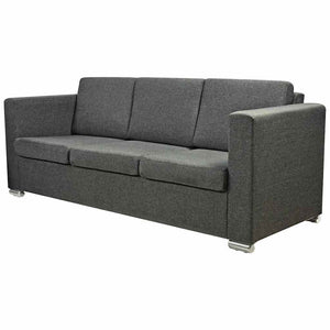 vidaXL Two-Seater Sofa Set Fabric Dark Grey