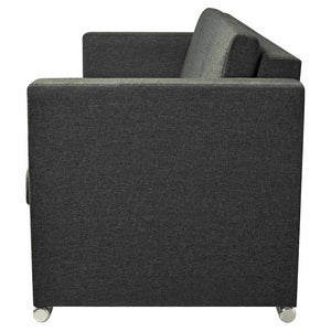 vidaXL Three-Piece Sofa Set Fabric Dark Grey