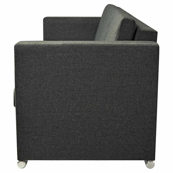 vidaXL Three-Piece Sofa Set Fabric Dark Grey