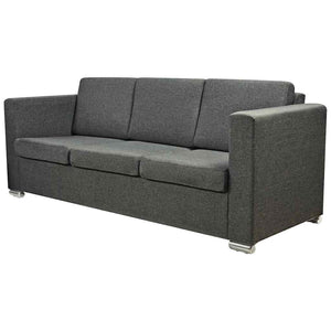 vidaXL Three-Piece Sofa Set Fabric Dark Grey