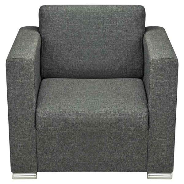 vidaXL Three-Piece Sofa Set Fabric Dark Grey