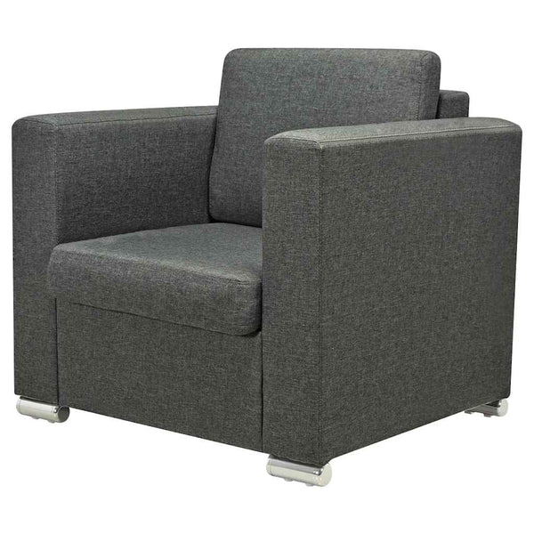 vidaXL Three-Piece Sofa Set Fabric Dark Grey