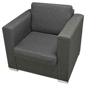 vidaXL Three-Piece Sofa Set Fabric Dark Grey