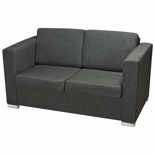 vidaXL Three-Piece Sofa Set Fabric Dark Grey