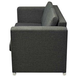 vidaXL Three-Piece Sofa Set Fabric Dark Grey