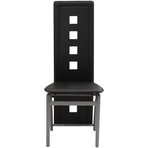 vidaXL Dining Chairs 6 pcs. Artificial Leather Black