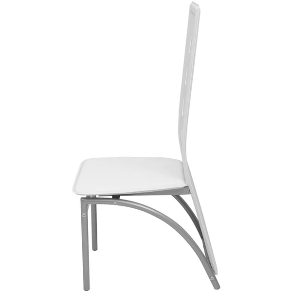 vidaXL Dining Chairs 6 pcs Faux Leather White