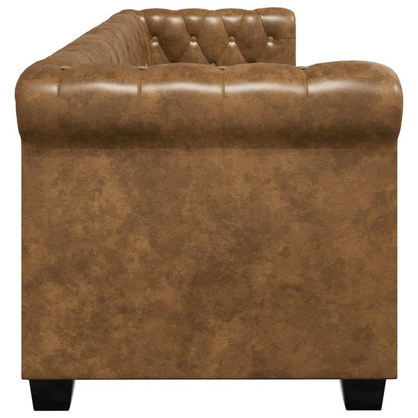 vidaXL Chesterfield Sofas 2-Seater and 3-Seater Brown