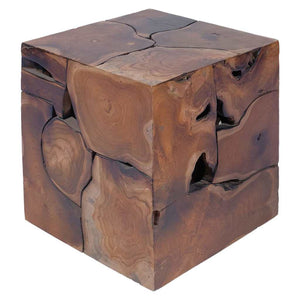 vidaXL Stools 2 pcs Brown 40x40x45 cm Solid Teak Wood