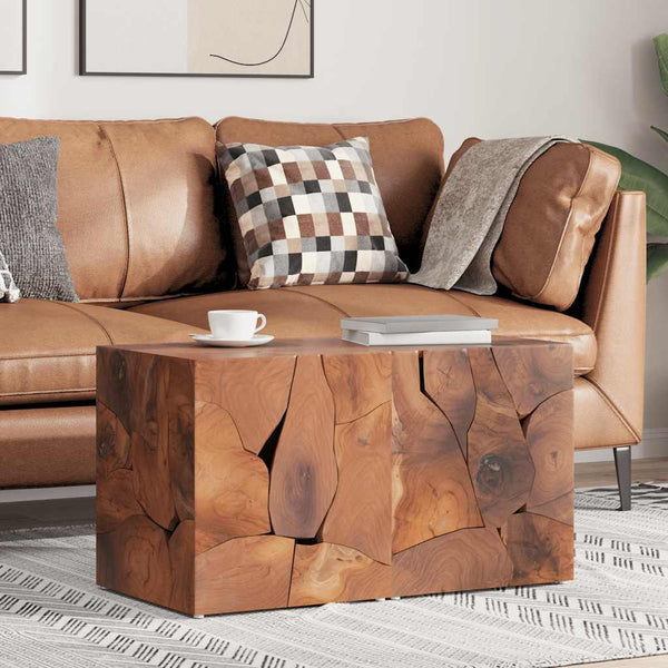vidaXL Stools 2 pcs Brown 40x40x45 cm Solid Teak Wood