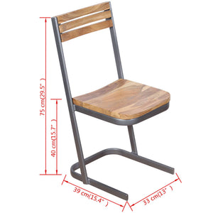 vidaXL Dining Chairs 6 pcs. Solid Teak Wood